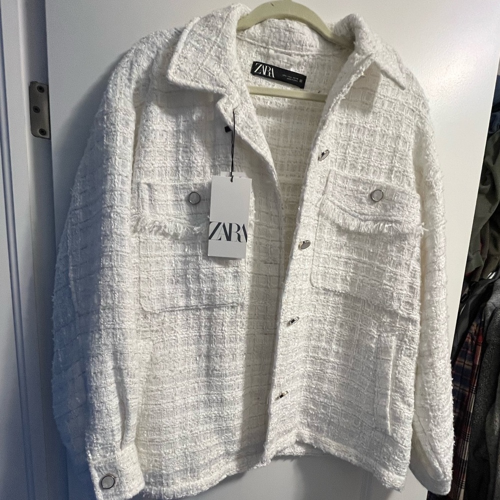 Zara White Shacket
